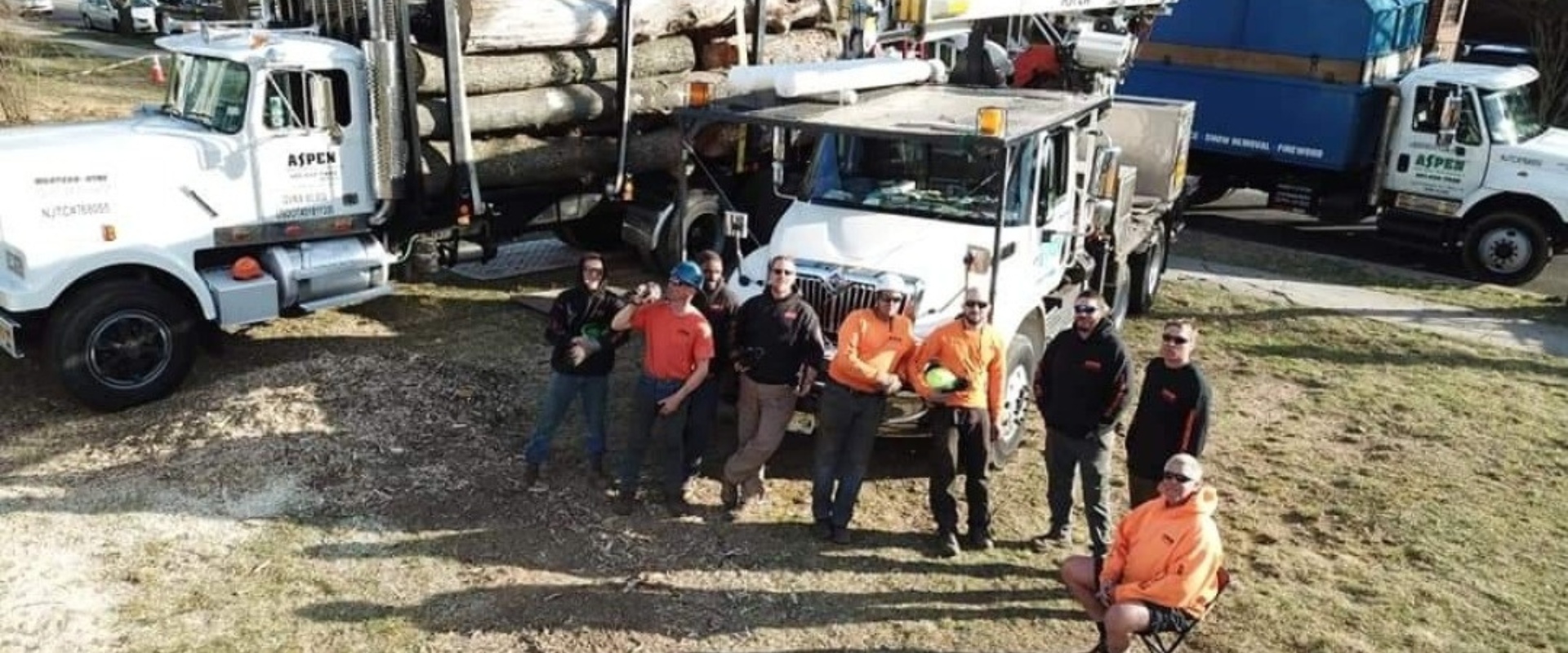 The Aspen Tree Service professional crew and equipment fleet showcasing Licensed Tree Expert capabilities in New Jersey.
