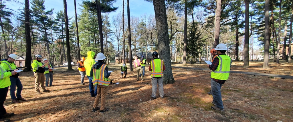 Licensed Tree Experts vs. Tree Care Operators in New Jersey: What Homeowners Need to Know 3 Professional arborists in safety gear conducting tree assessment and training in a Northern New Jersey woodland area.